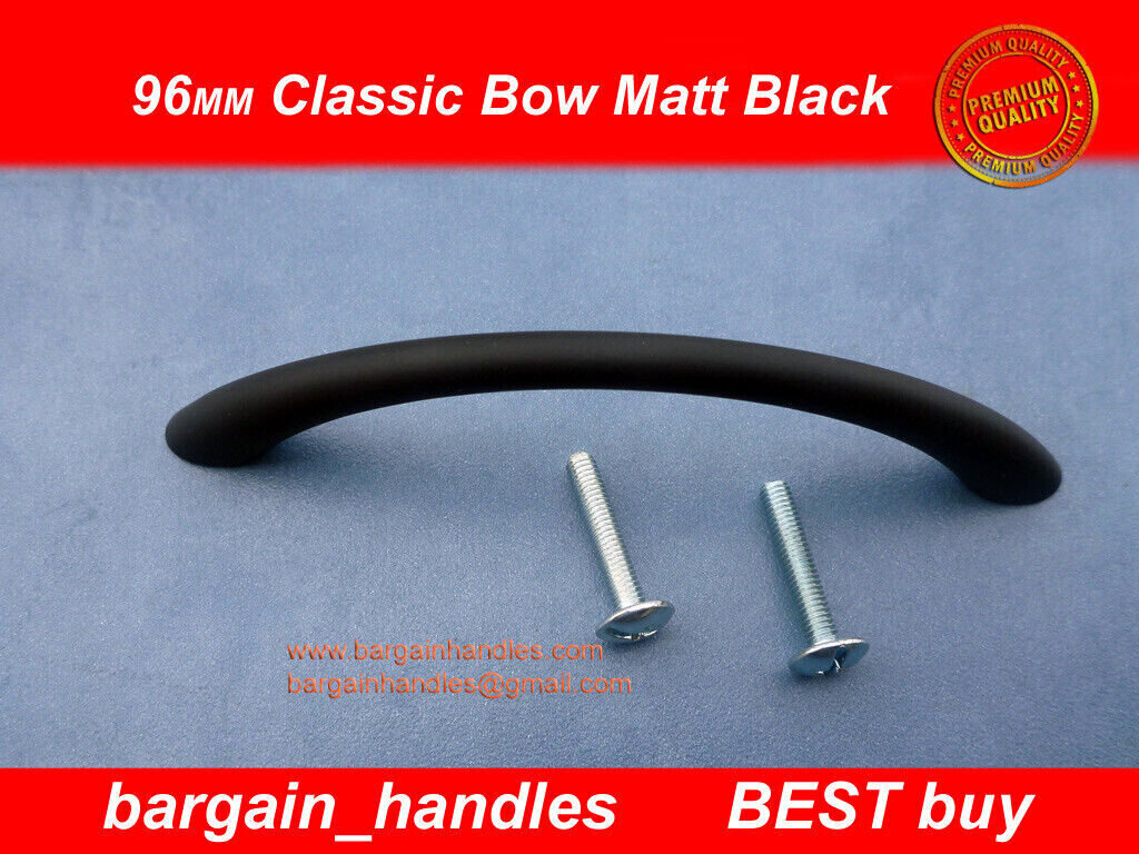 Classic Bows matte black Kitchen Door pull top quality 1 x 96mm pulls cabinet