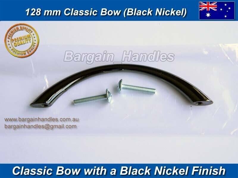 Black Nickel Cabinet Bathroom Cupboard Wardrobe15 x 128 Bow Handle