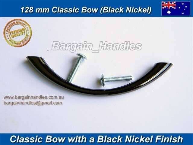 Black Nickel Cabinet Bathroom Cupboard Wardrobe15 x 128 Bow Handle