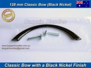 Black Nickel Cabinet Bathroom Cupboard Wardrobe15 x 128 Bow Handle