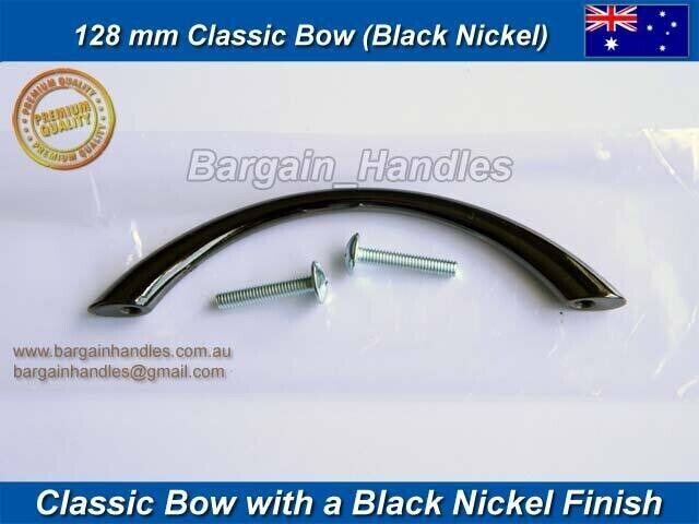 Black Nickel Cabinet Bathroom Cupboard Wardrobe15 x 128 Bow Handle