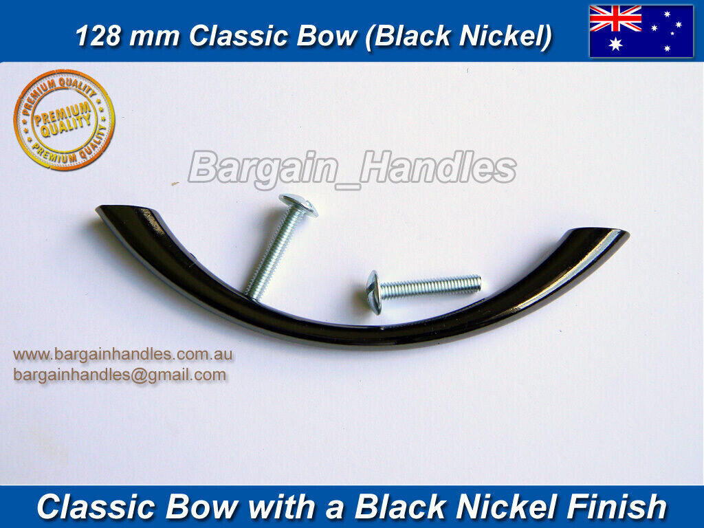 Black Nickel Cabinet Bathroom Cupboard Wardrobe15 x 128 Bow Handle