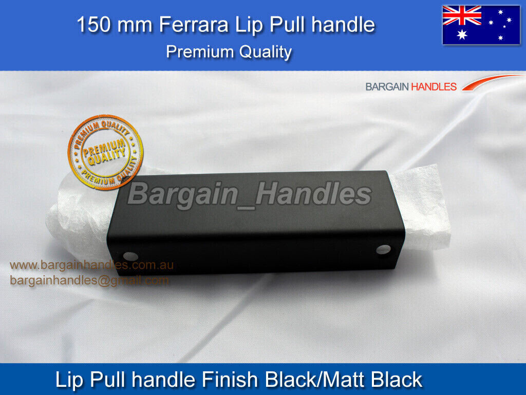 Kitchen lip pulls handles cupboard door cabinet drawer Contemporary Matt Black