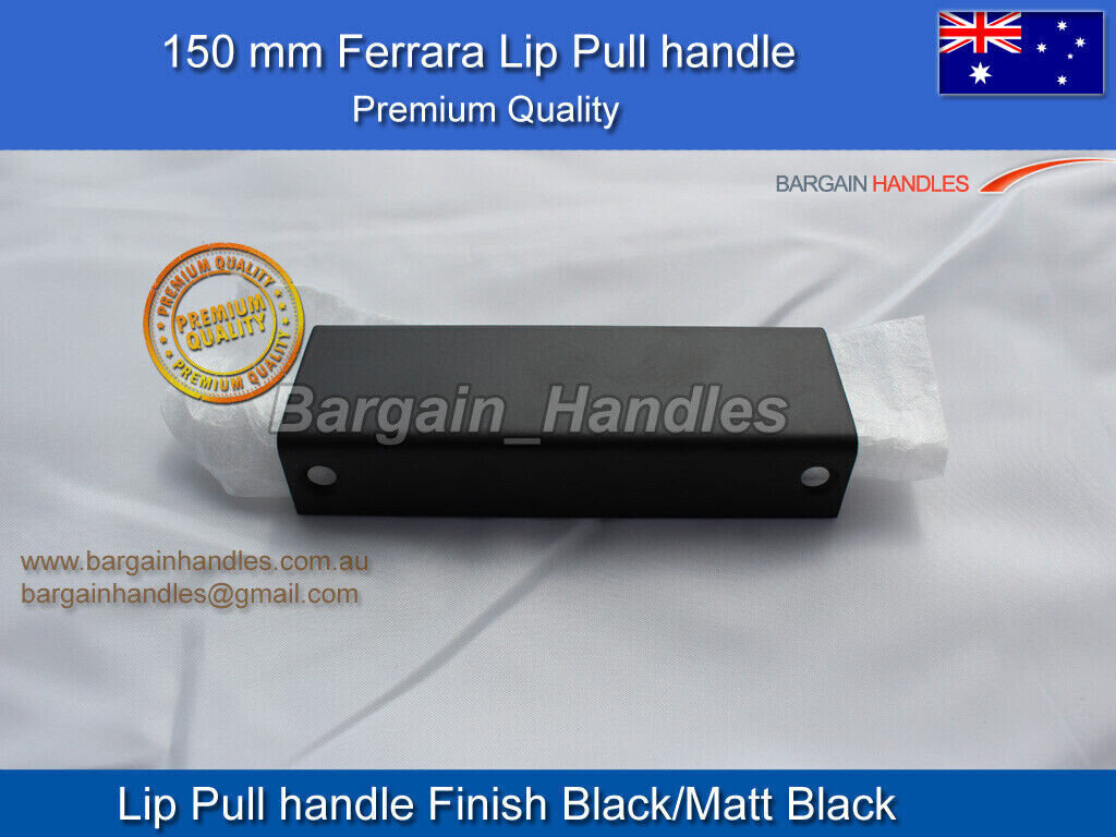 Kitchen lip pulls handles cupboard door cabinet drawer Contemporary Matt Black